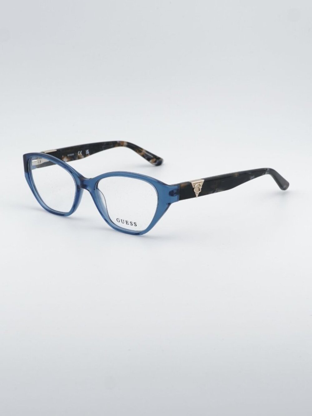 Guess GU50162 090 Eyeglasses Blue 51mm Cat Eye Frame